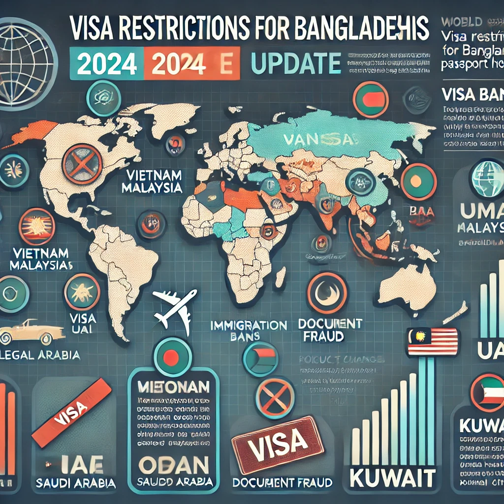 বাংলাদেশিদের জন্য কোন কোন দেশ ভিসা বন্ধ? বিস্তারিত জানুন!”